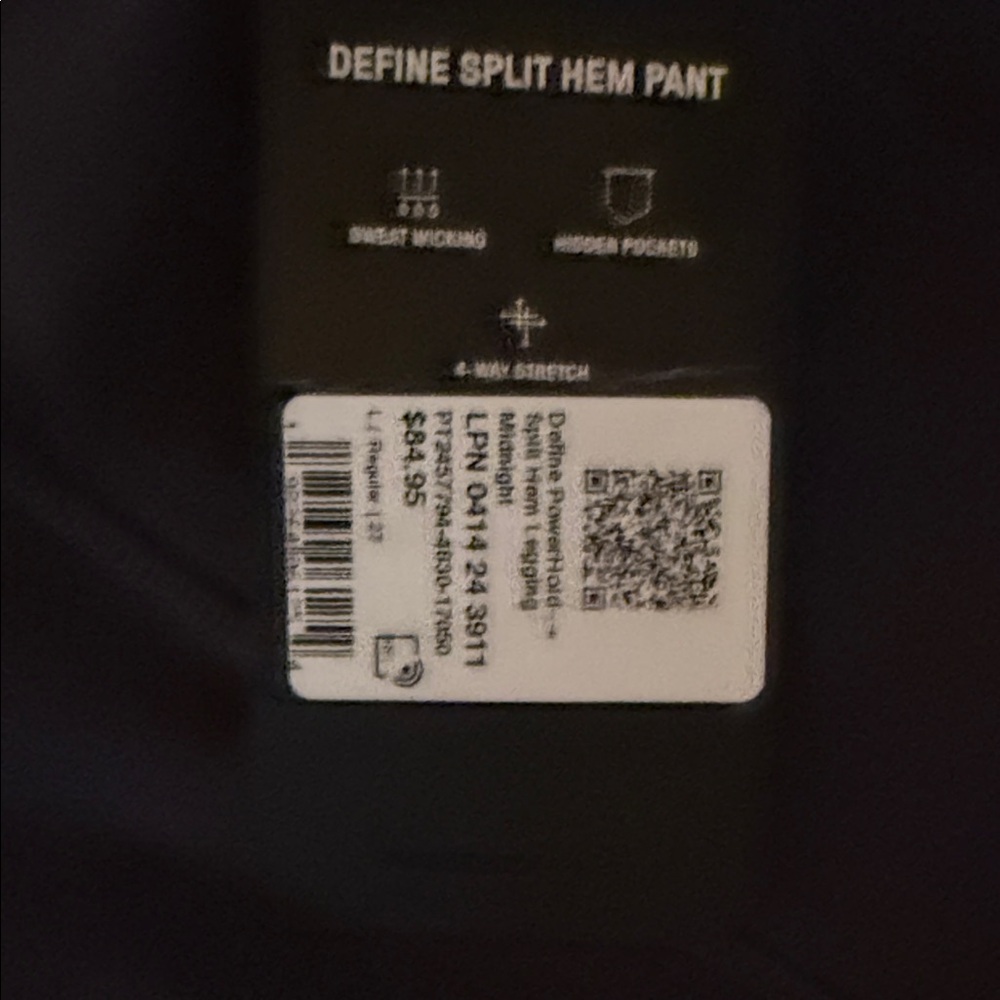 Fabletics Black Define Split Hem Pants NWT - image 2